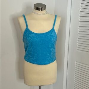 Rue21 Vibrant Blue Fuzzy Crop Top